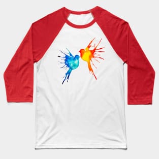 Watercolor birds Baseball T-Shirt